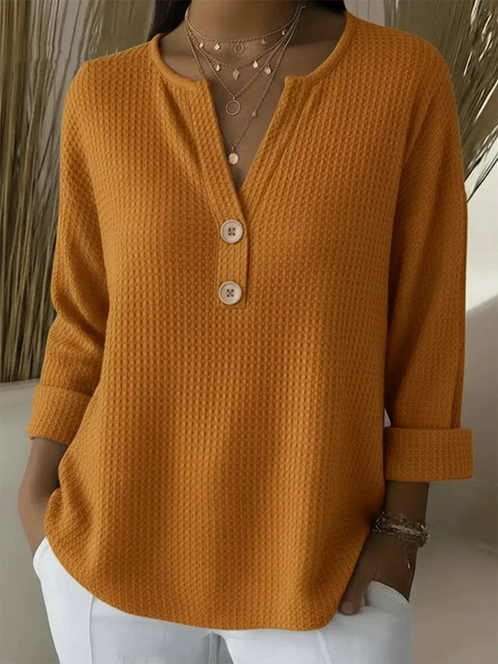 Kyla | V-Neck Polo Sweater