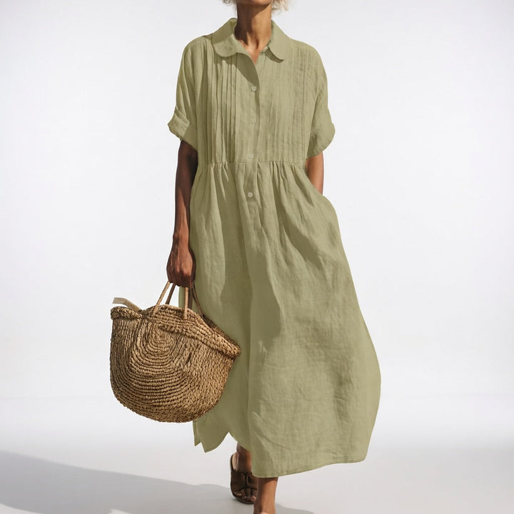 Lysandra™ — Summer Flowy Shirt Dress
