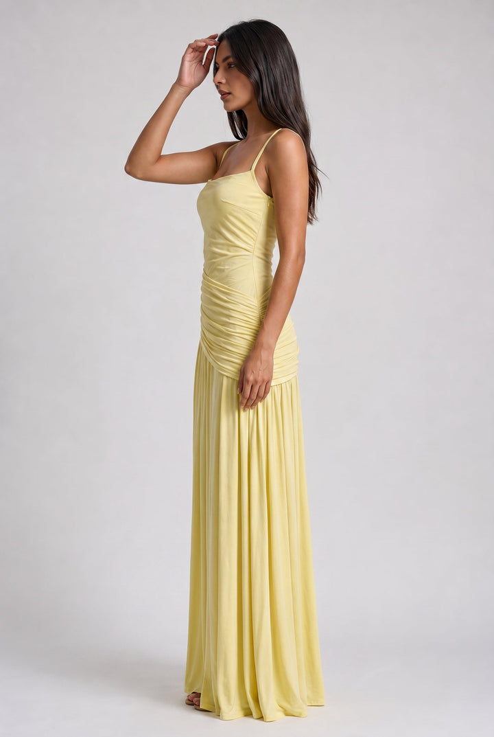 Luna - Draped Skirt Formal Dress