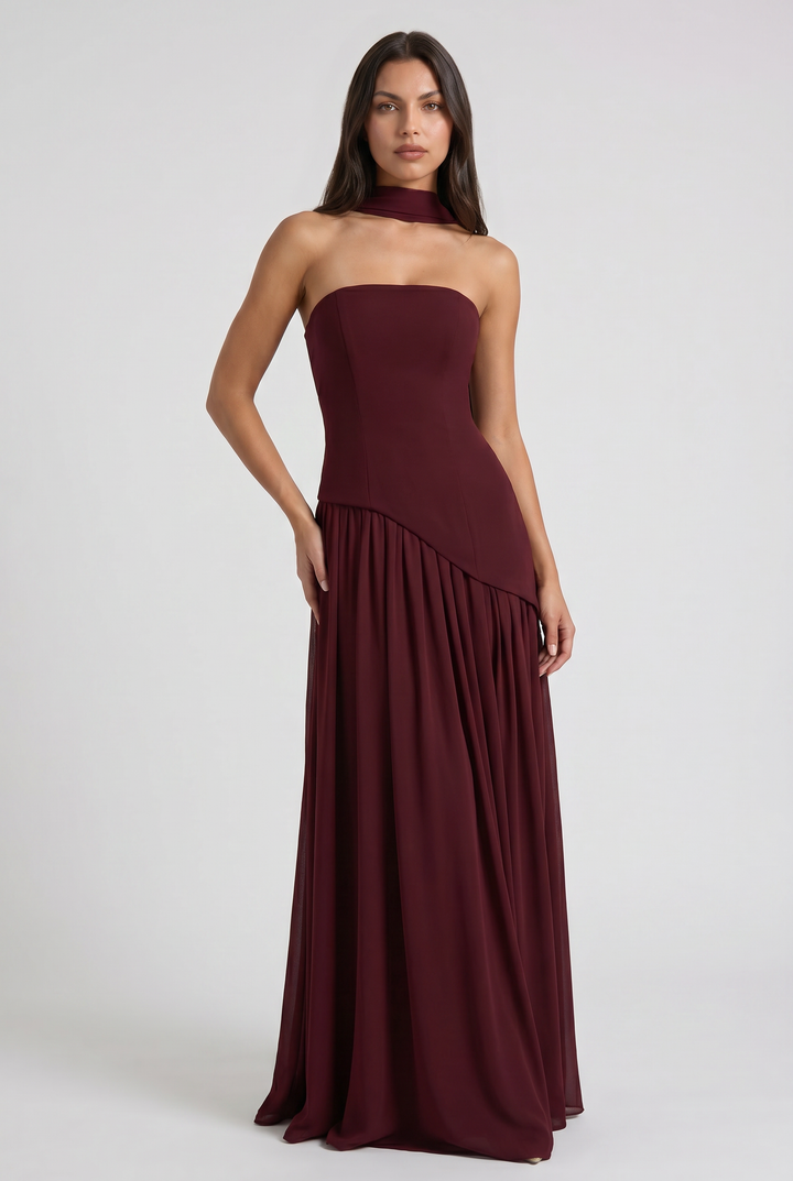 Sofia - Open Back Maxi Dress