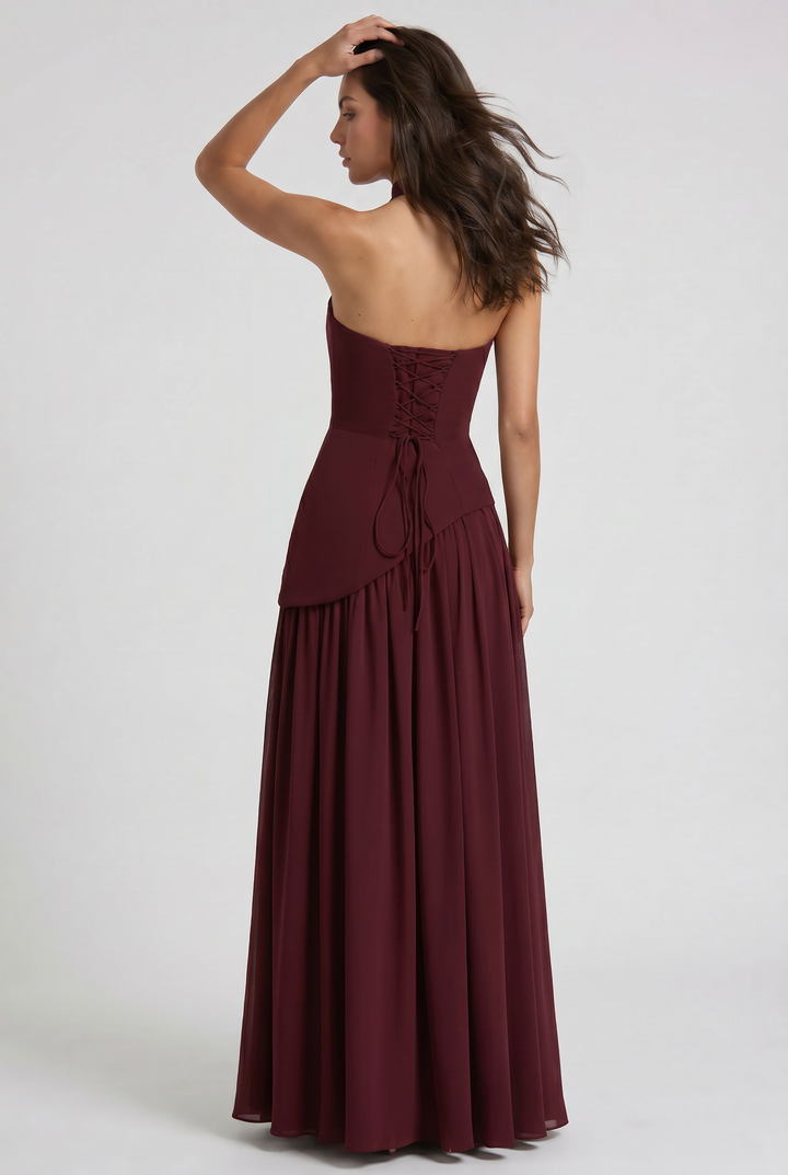 Sofia - Open Back Maxi Dress