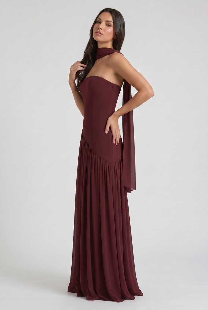 Sofia - Open Back Maxi Dress