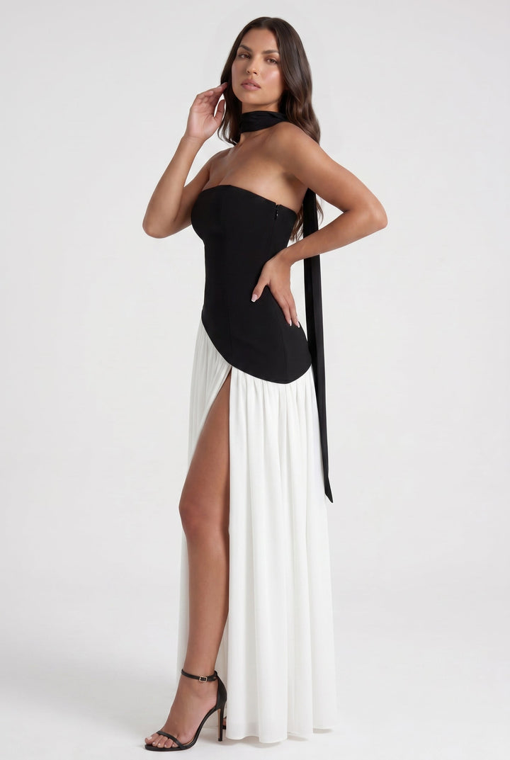 Sofia - Open Back Maxi Dress