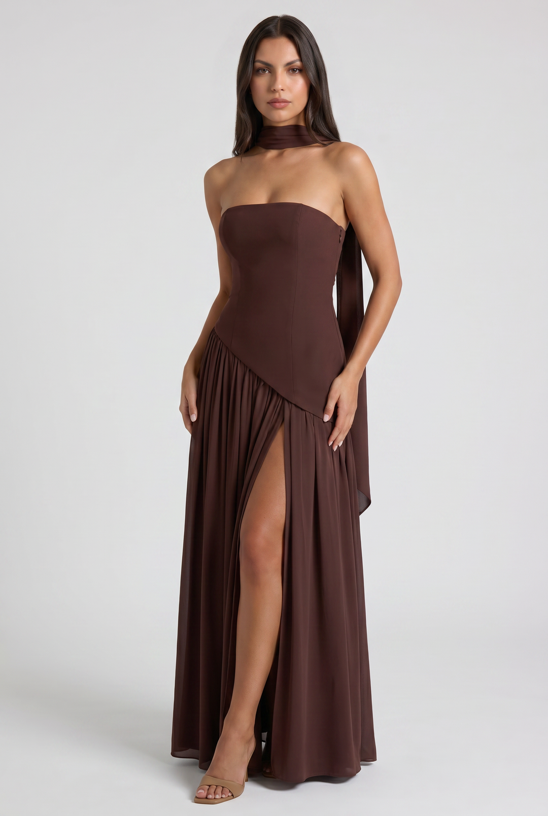 Sofia - Open Back Maxi Dress