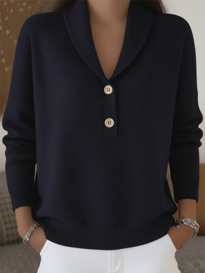 Kendall |  V-Neck Polo Sweater