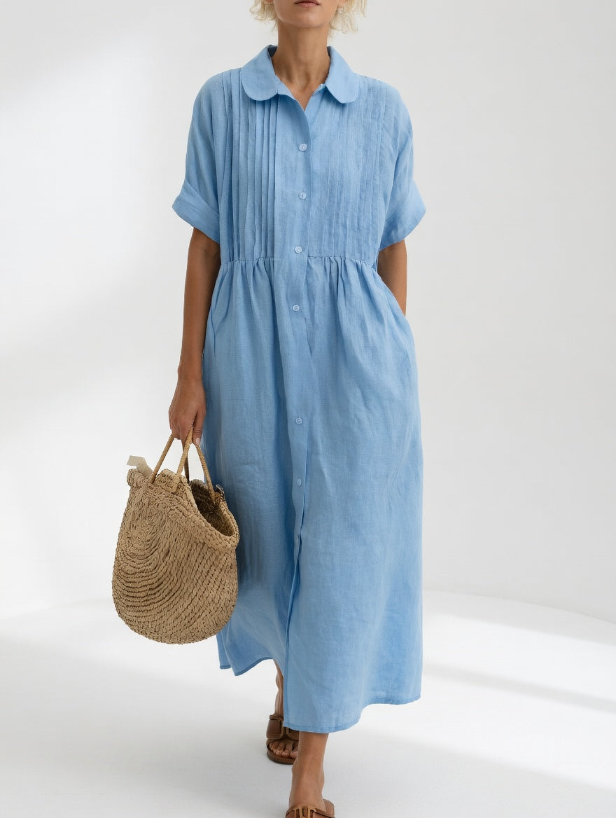 Lysandra™ — Summer Flowy Shirt Dress
