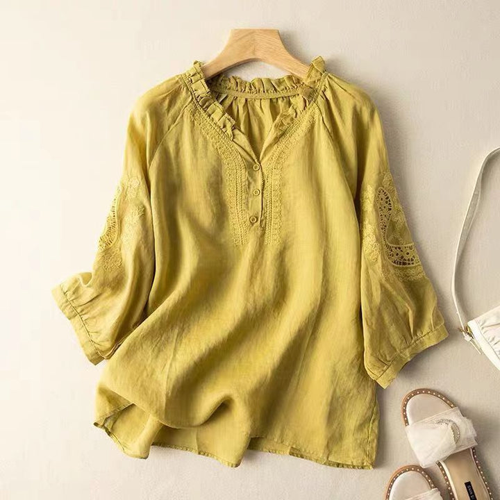 Talia Linen Blouse