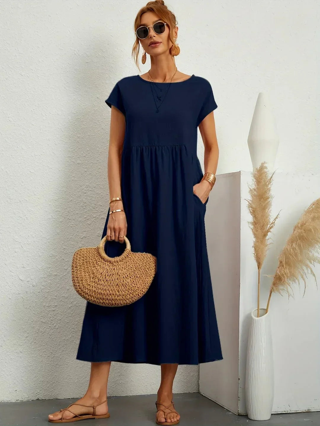 Gabrielle™ — Timeless Elegance Flowing Midi Dress