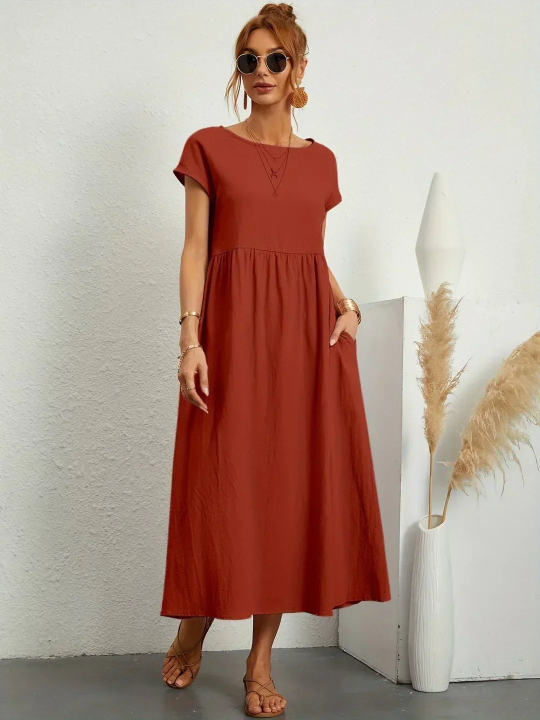 Gabrielle™ — Timeless Elegance Flowing Midi Dress