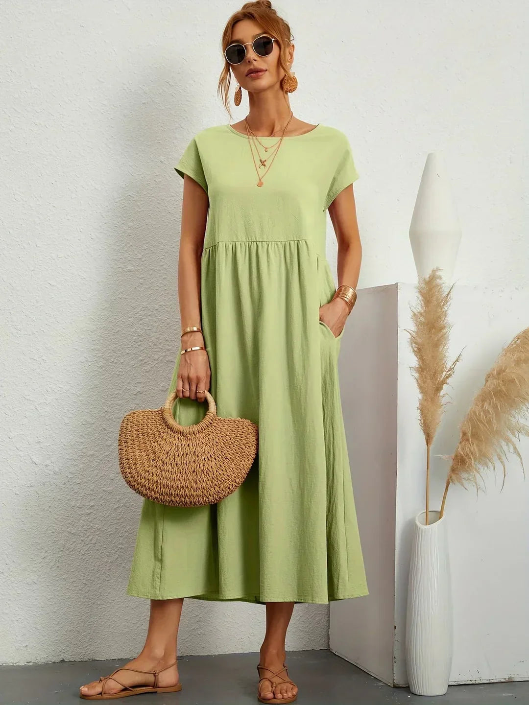 Gabrielle™ — Timeless Elegance Flowing Midi Dress