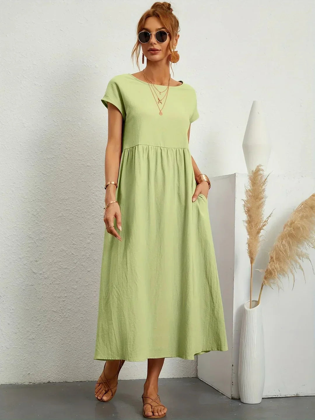 Gabrielle™ — Timeless Elegance Flowing Midi Dress