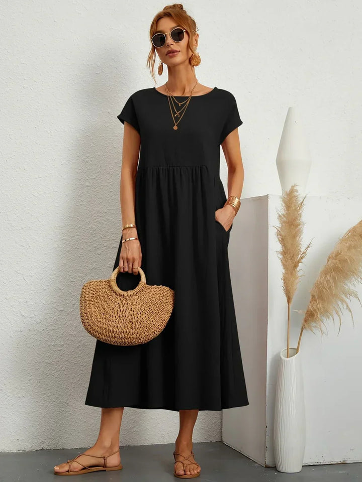Gabrielle™ — Timeless Elegance Flowing Midi Dress