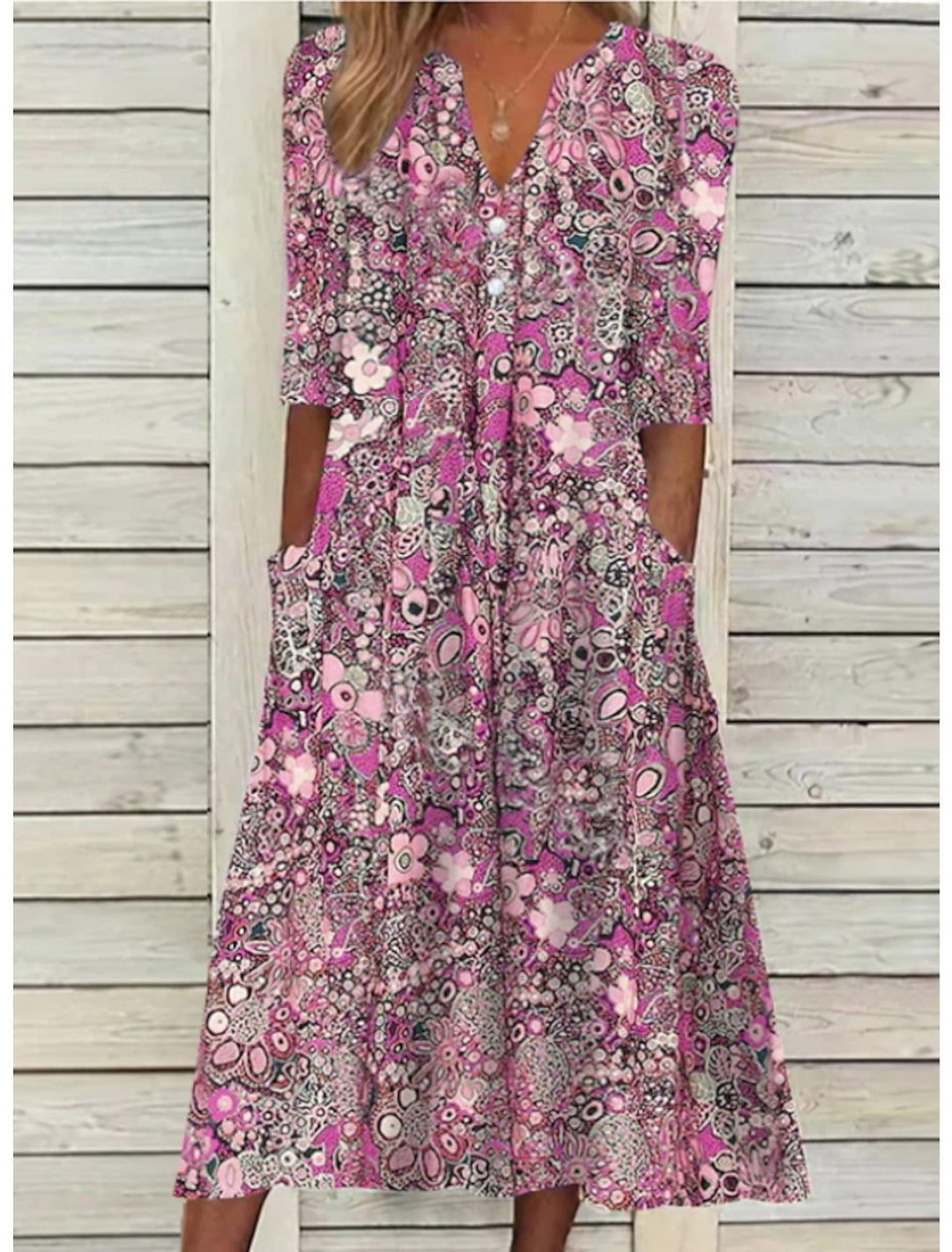 JANICE | ELEGANT SUMMER TUMMY-COVERAGE DRESS