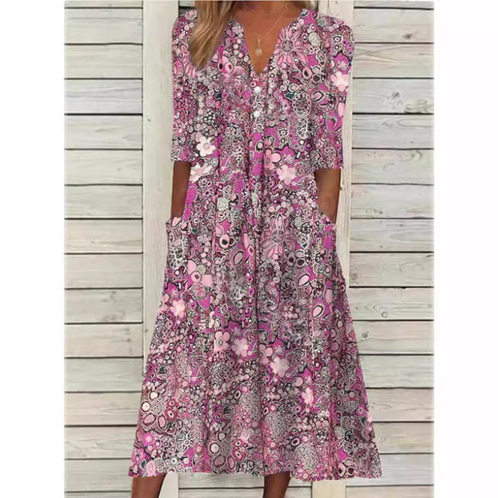TERESA | ELEGANT TUMMY-COVERAGE SUMMER DRESS