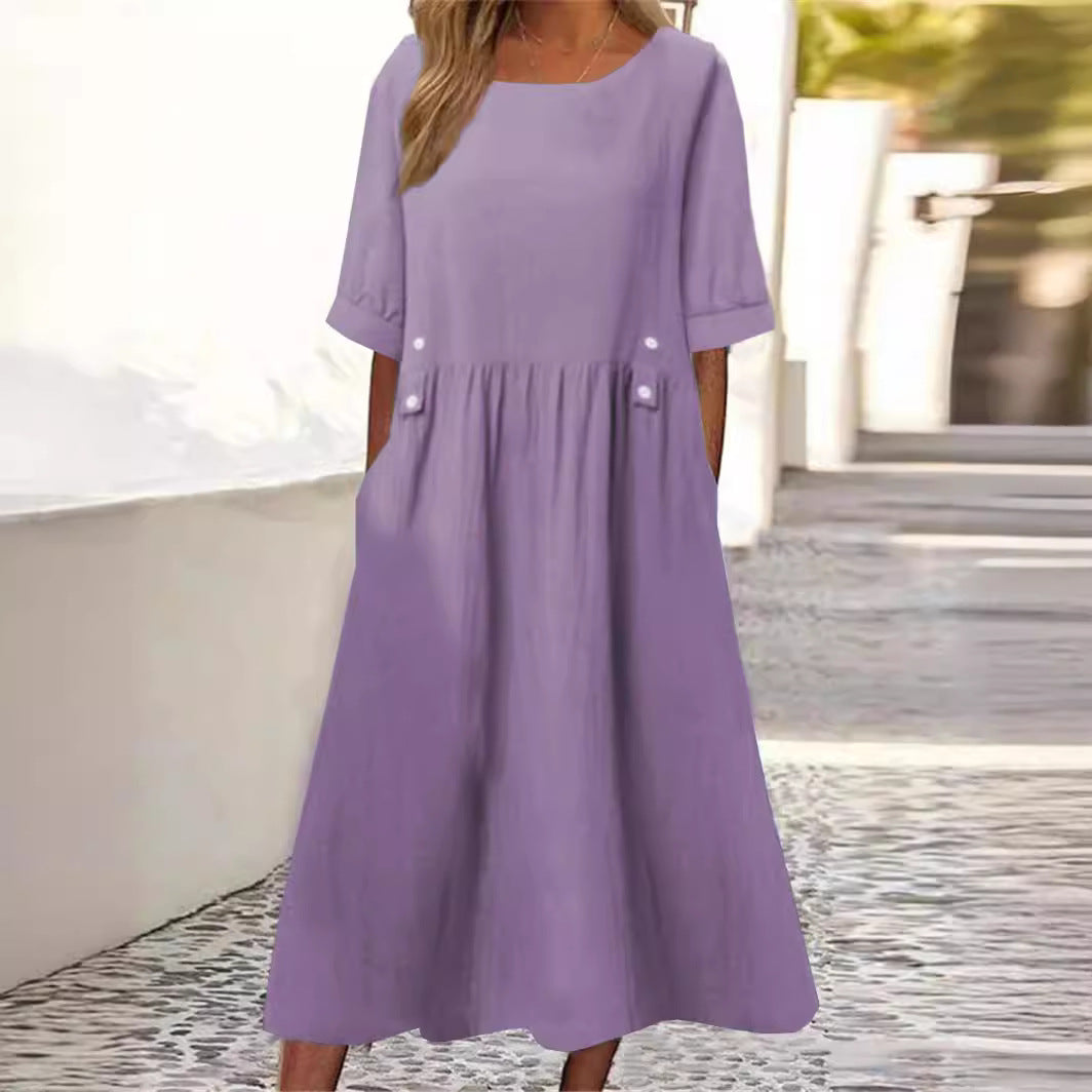 APRIL | ELEGANT TUMMY-COVERAGE SUMMER DRESS