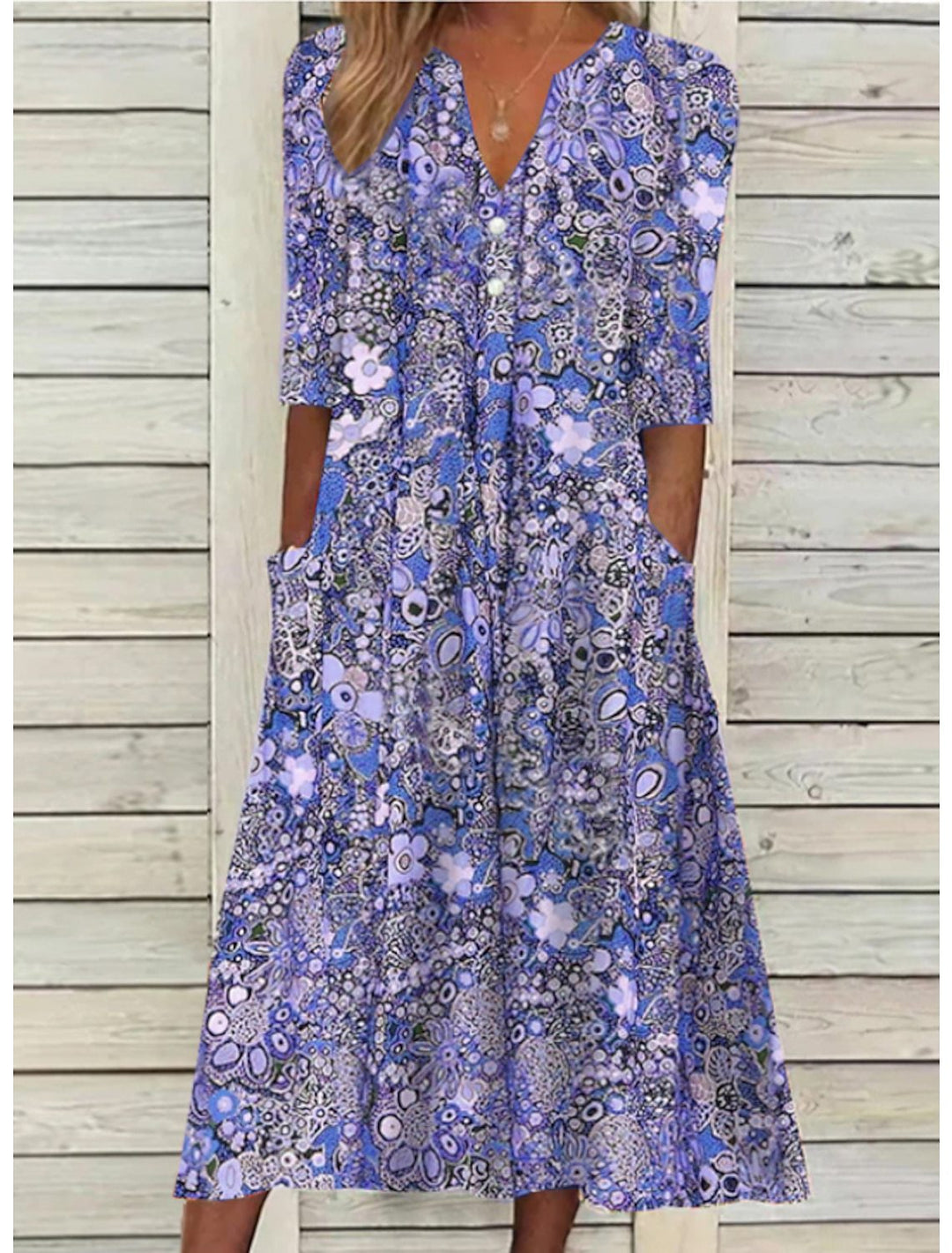 JANICE | ELEGANT SUMMER TUMMY-COVERAGE DRESS
