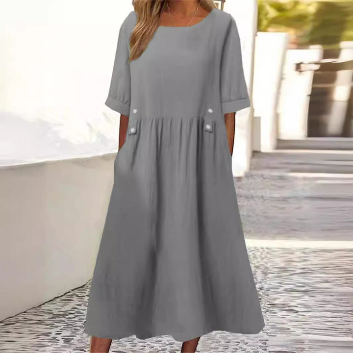 APRIL | ELEGANT TUMMY-COVERAGE SUMMER DRESS