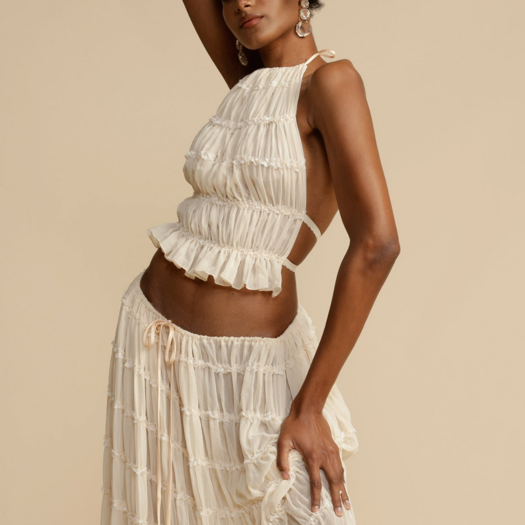 WENDY -  Halter Top and Skirt Set
