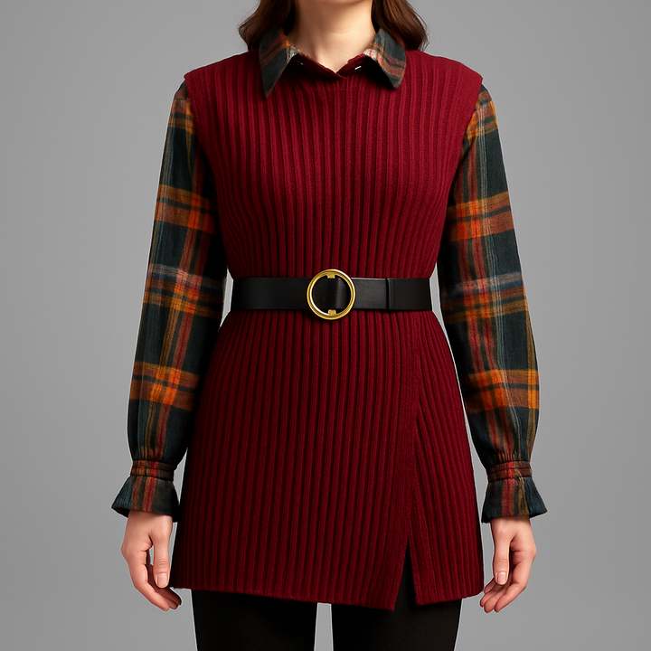 Ameline London | Plaid & Pleat 2 Piece Set