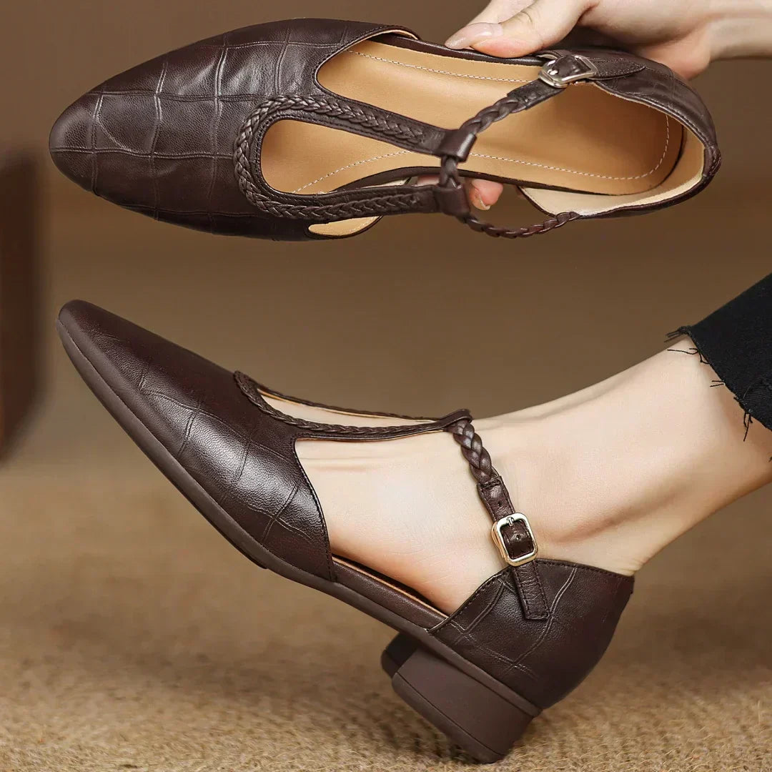 Katharina | Braided T-Strap Dress Shoes