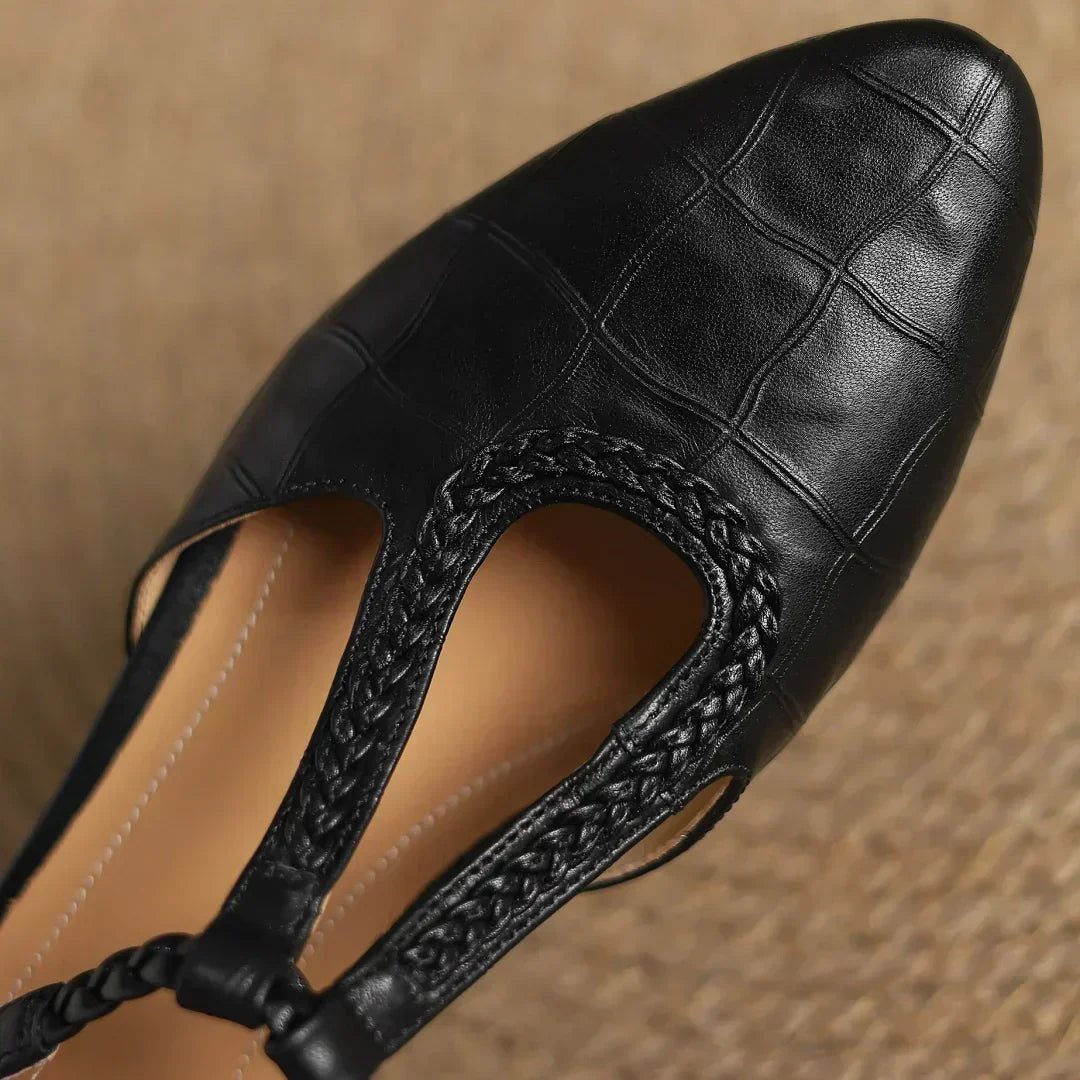 Katharina | Braided T-Strap Dress Shoes