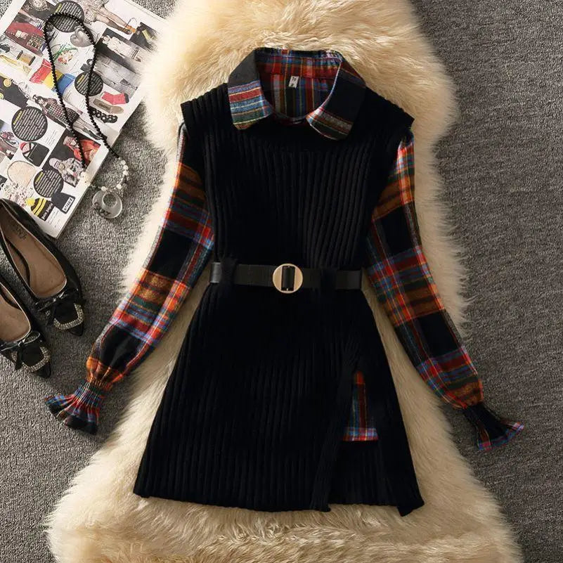 Ameline London | Plaid & Pleat 2 Piece Set