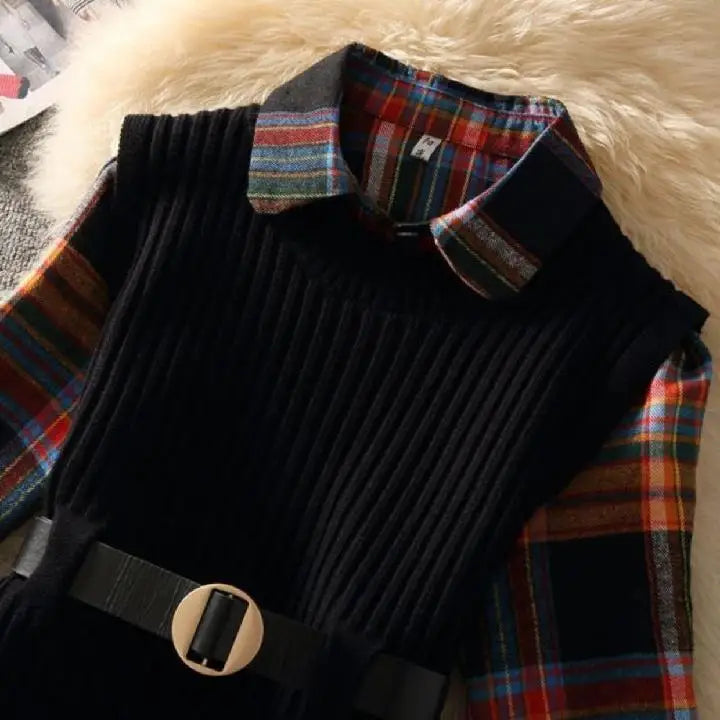 Ameline London | Plaid & Pleat 2 Piece Set