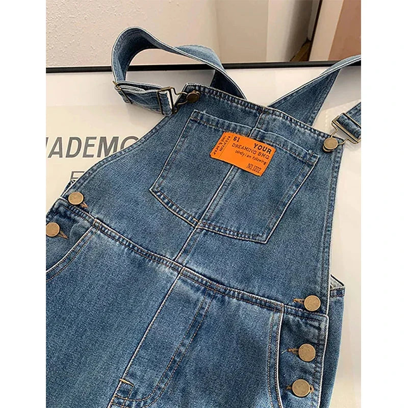 Harper | Straight Leg Bib Denim Overalls