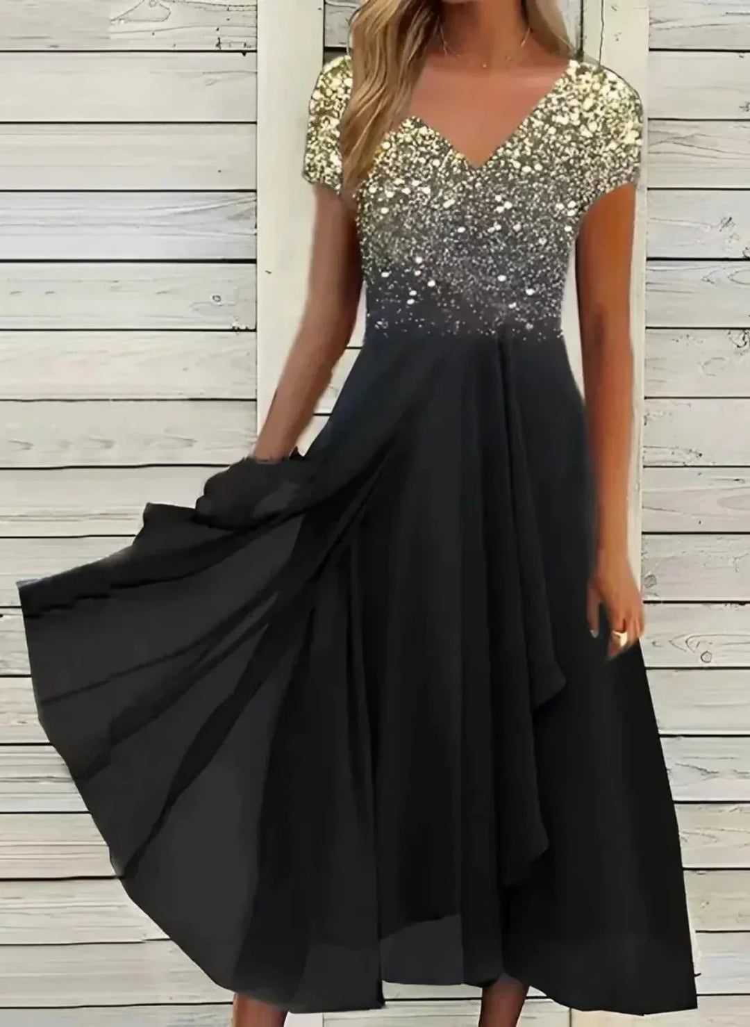 MARIA | ELEGANT TUMMY-COVERAGE CHIC DRESS