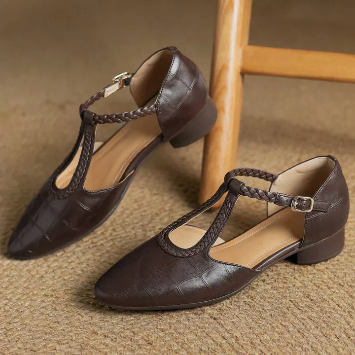 Katharina | Braided T-Strap Dress Shoes