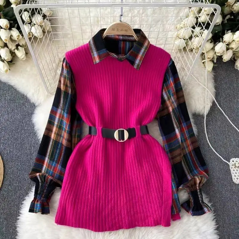 Ameline London | Plaid & Pleat 2 Piece Set