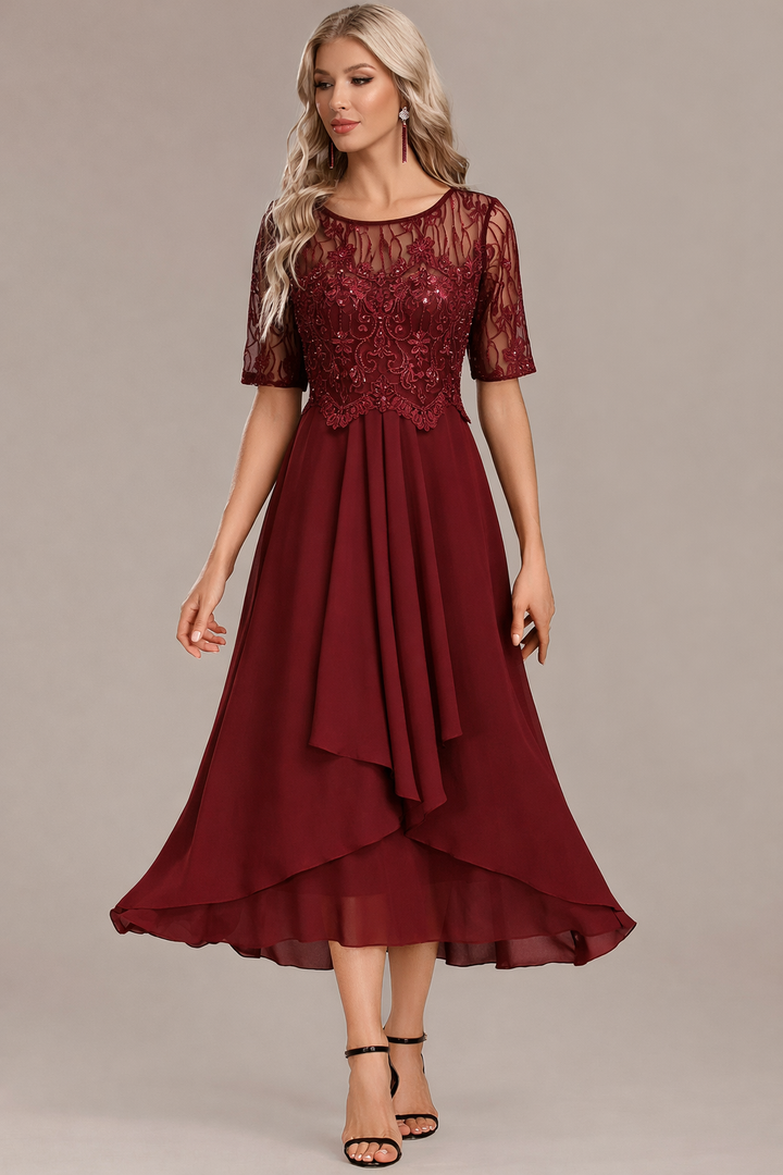 Elowen | Tummy Concealing Luxe Midi Dress