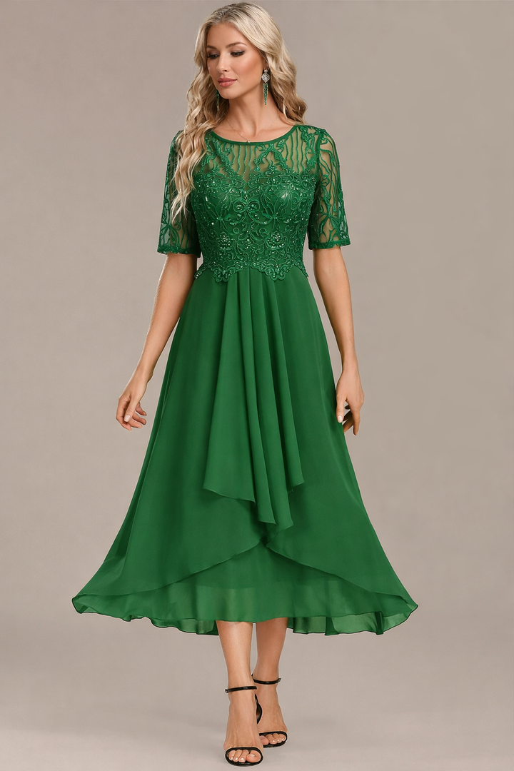 Elowen | Tummy Concealing Luxe Midi Dress