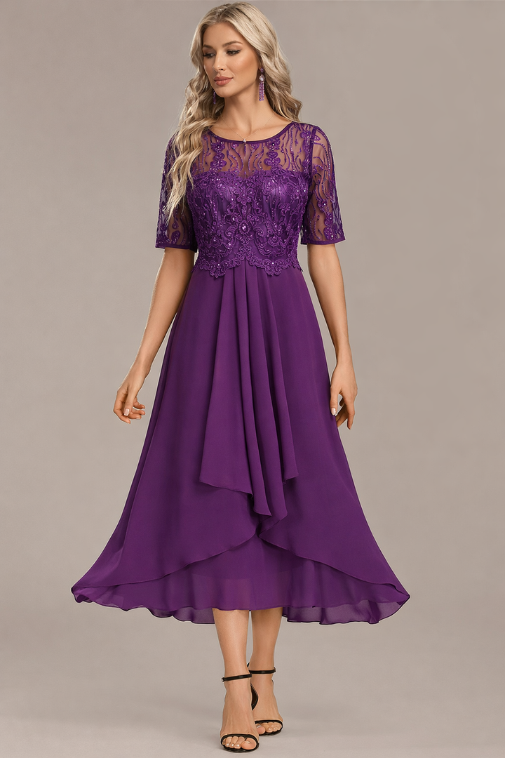 Elowen | Tummy Concealing Luxe Midi Dress