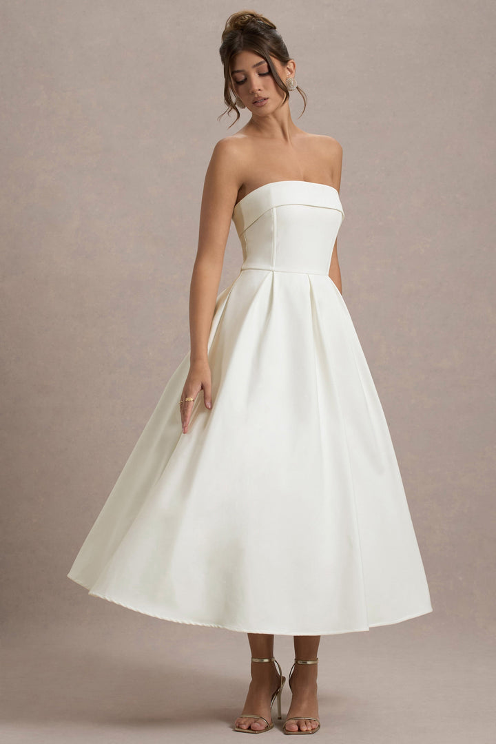 ANNE | Stylish Off-Shoulder Midi Dress