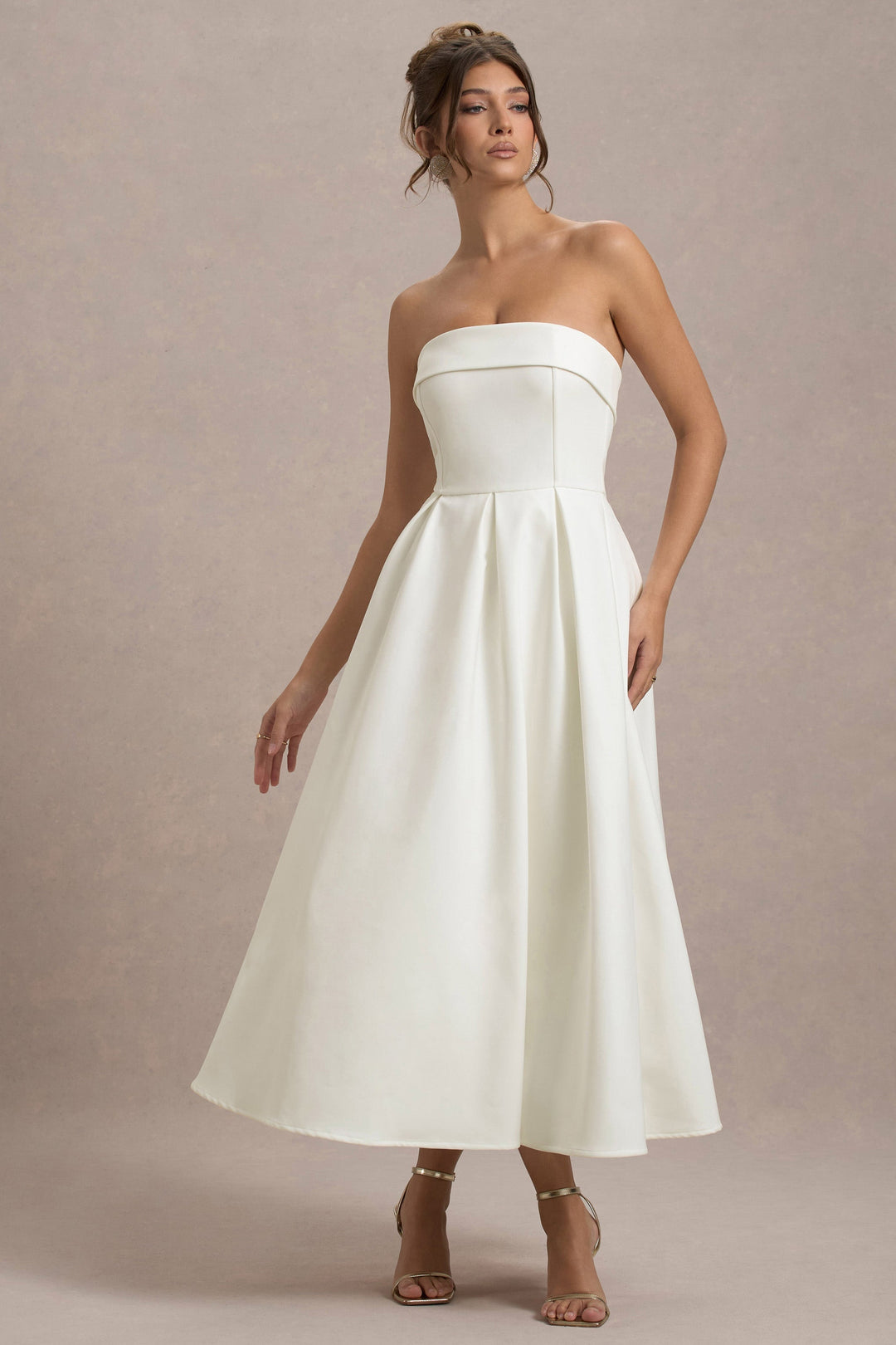 ANNE | Stylish Off-Shoulder Midi Dress