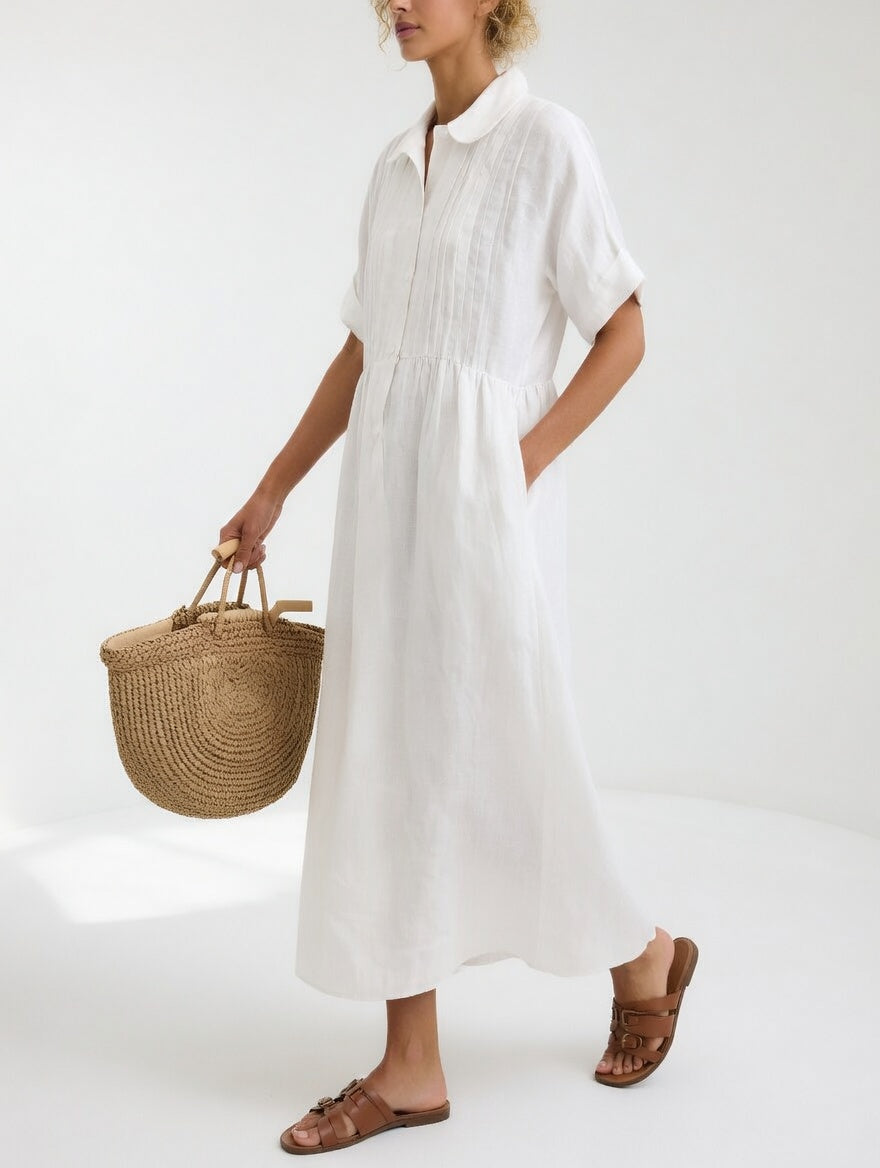 Lysandra™ — Summer Flowy Shirt Dress