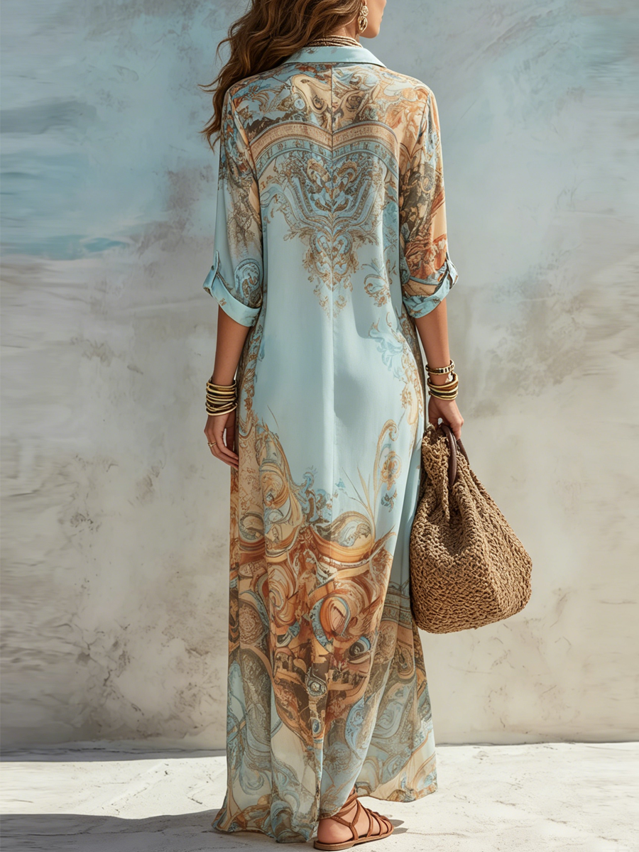 Serène | Mediterranean Shirt Dress