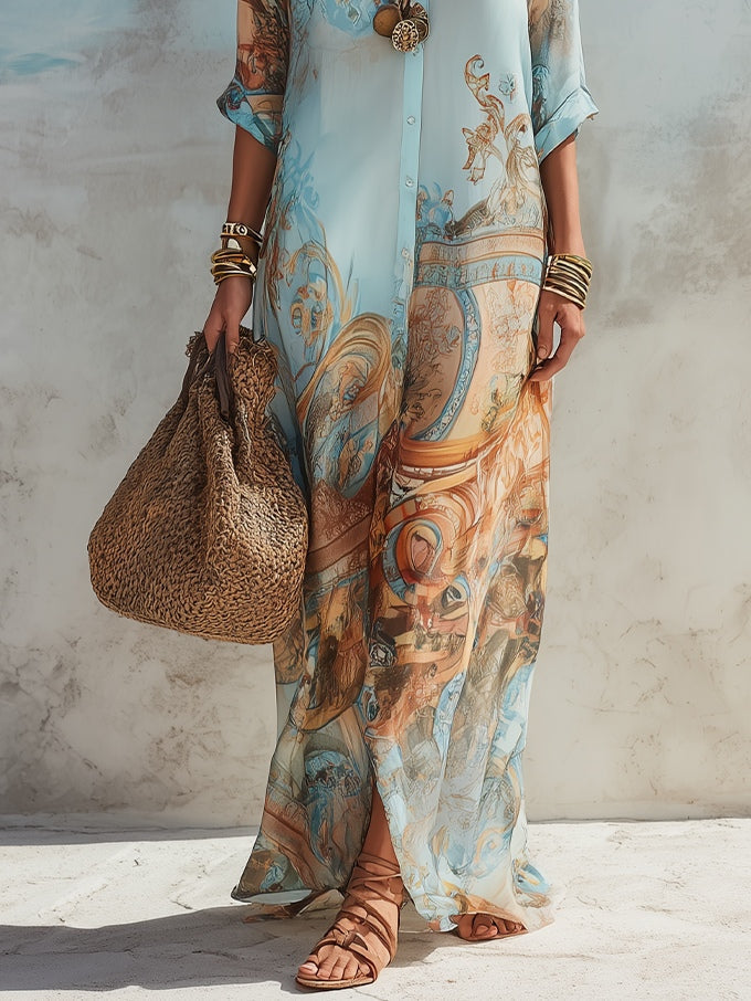 Serène | Mediterranean Shirt Dress