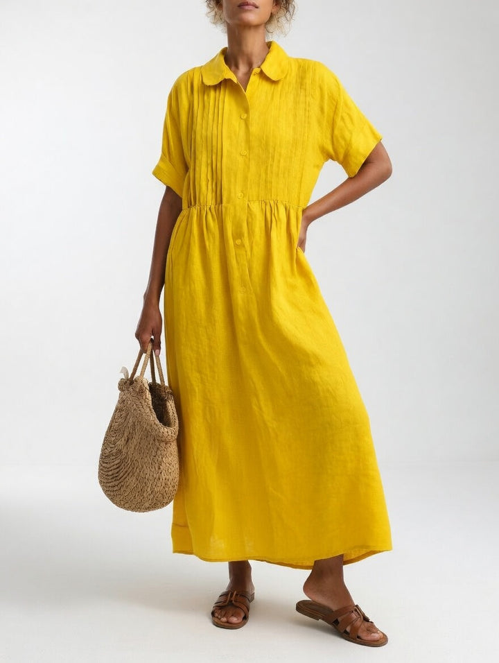 Lysandra™ — Summer Flowy Shirt Dress