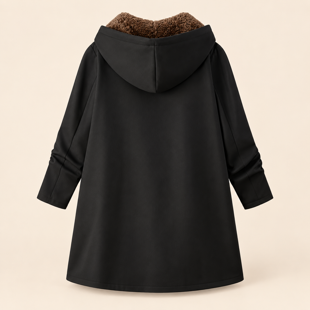 The Evelyn – Sherpa-Lined Hooded Coat