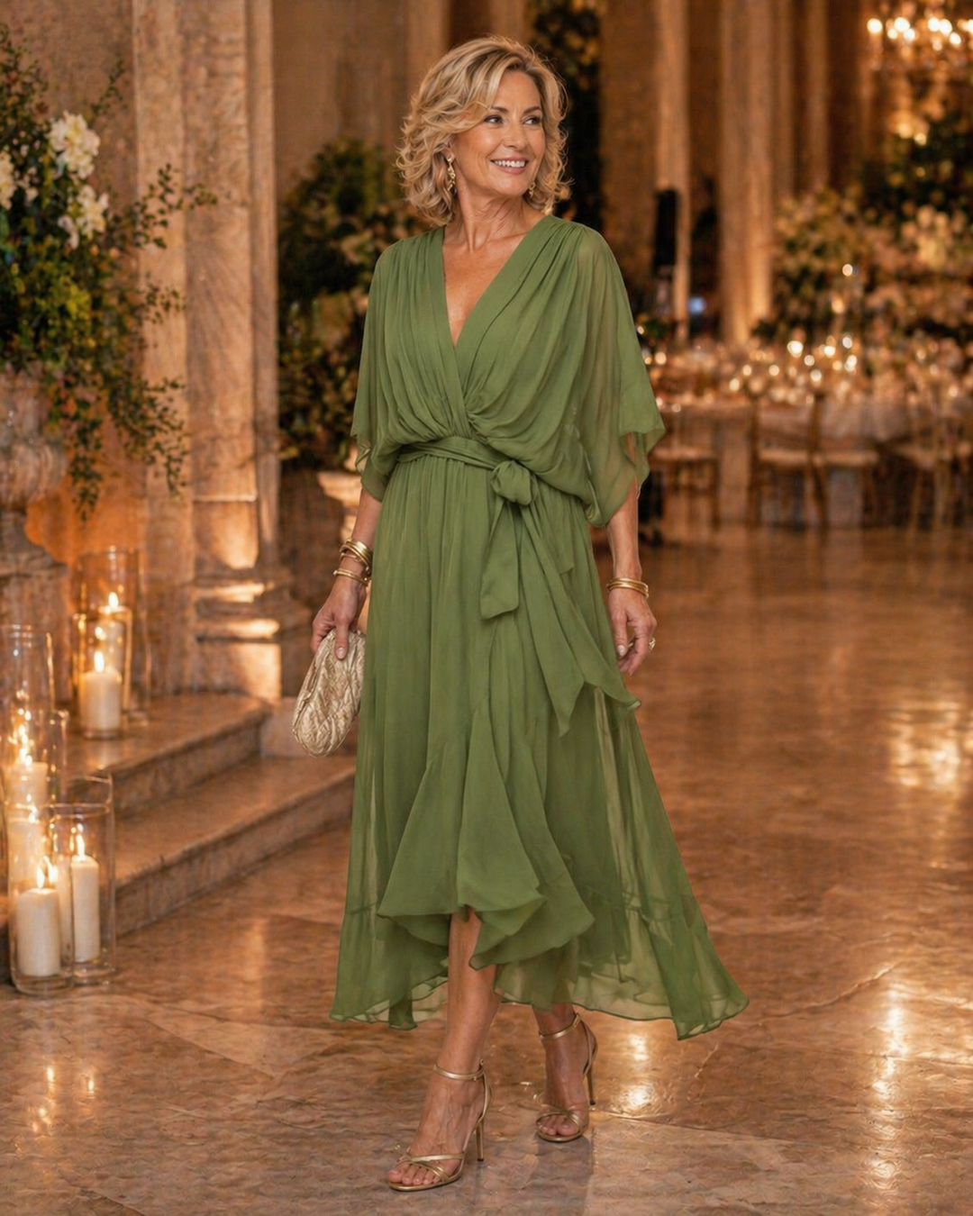 Monica | Elegant Tummy Covering Dress