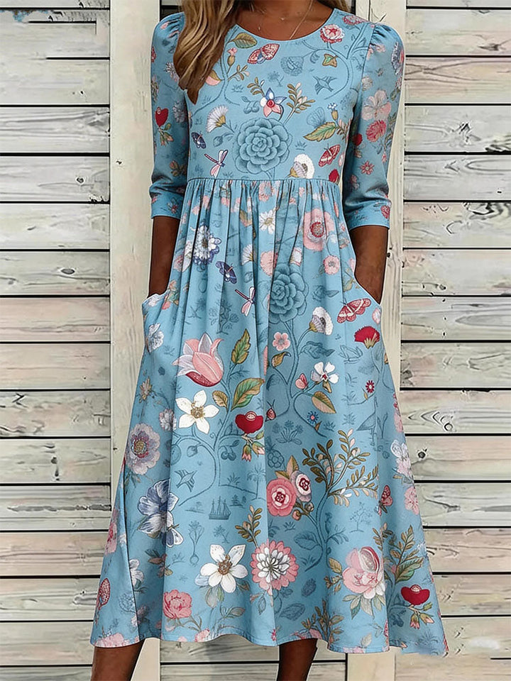 Alona Floral Printed Casual Dress