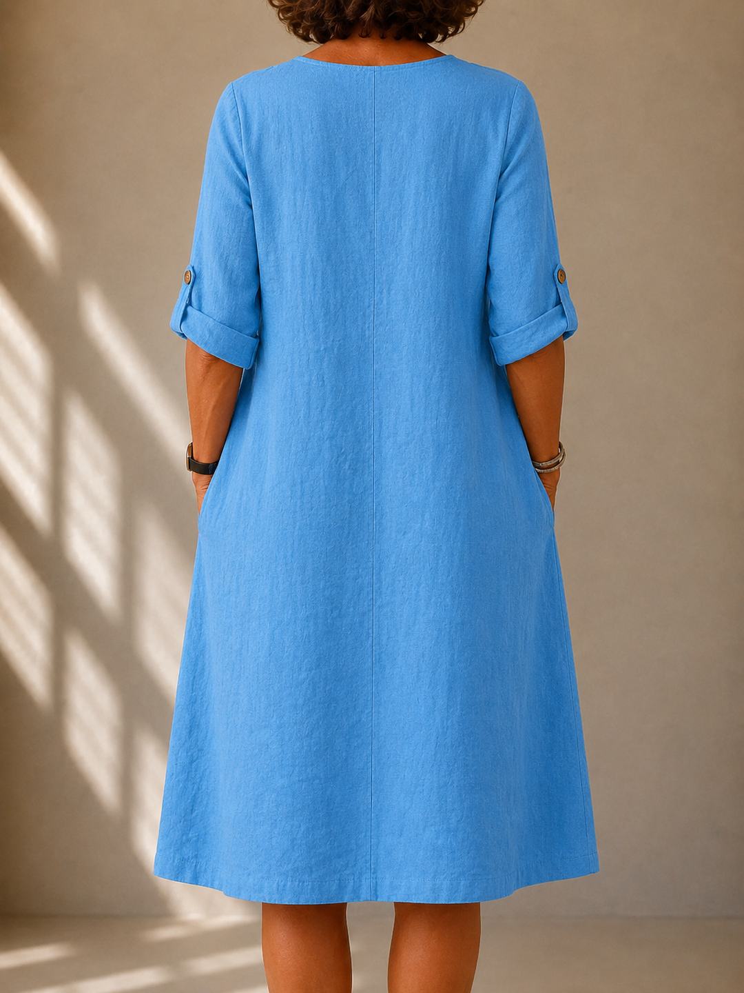 Light V-Neck Casual Dress