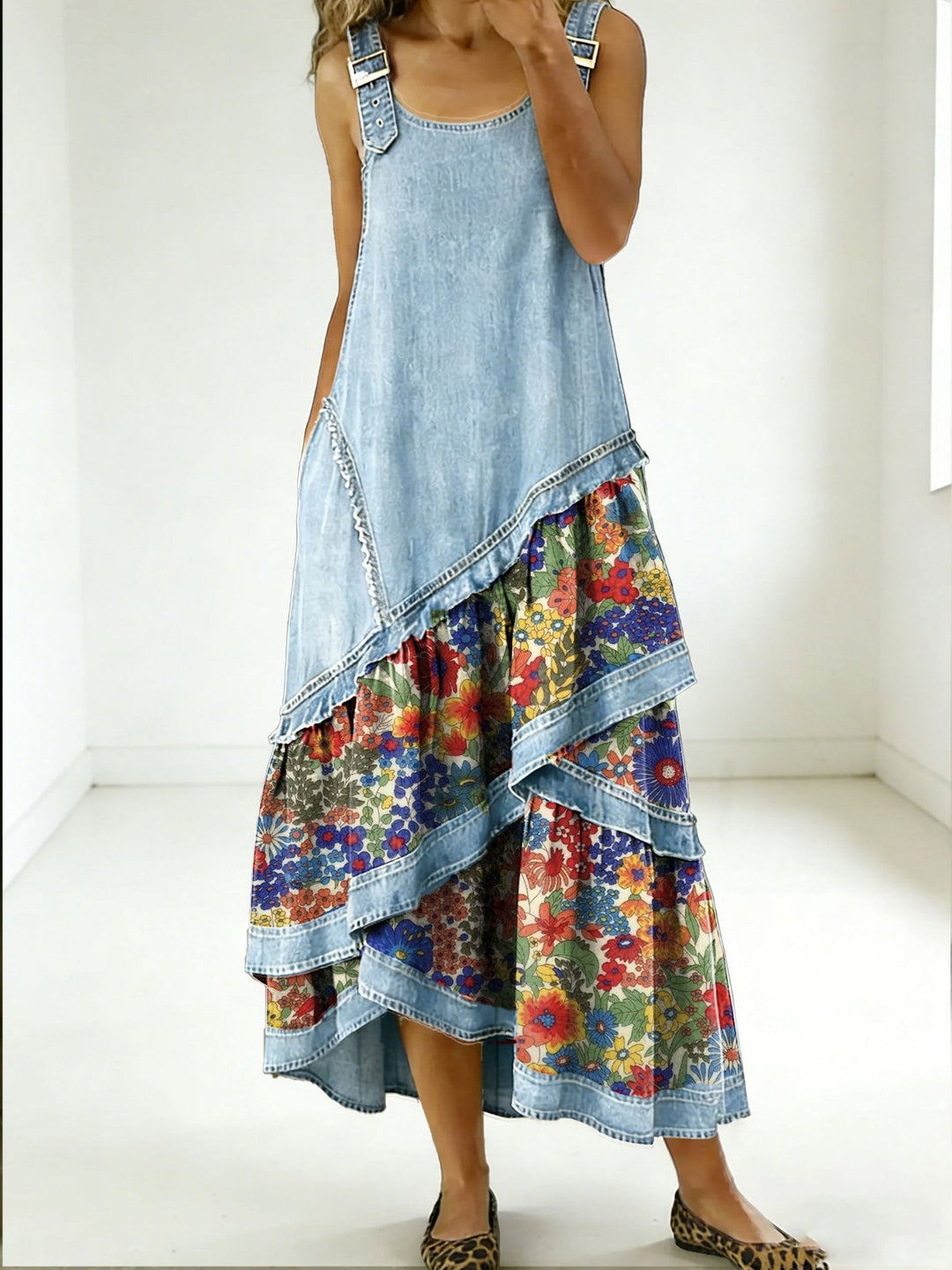 Aria | Artistic Patchwork Maxi Dress