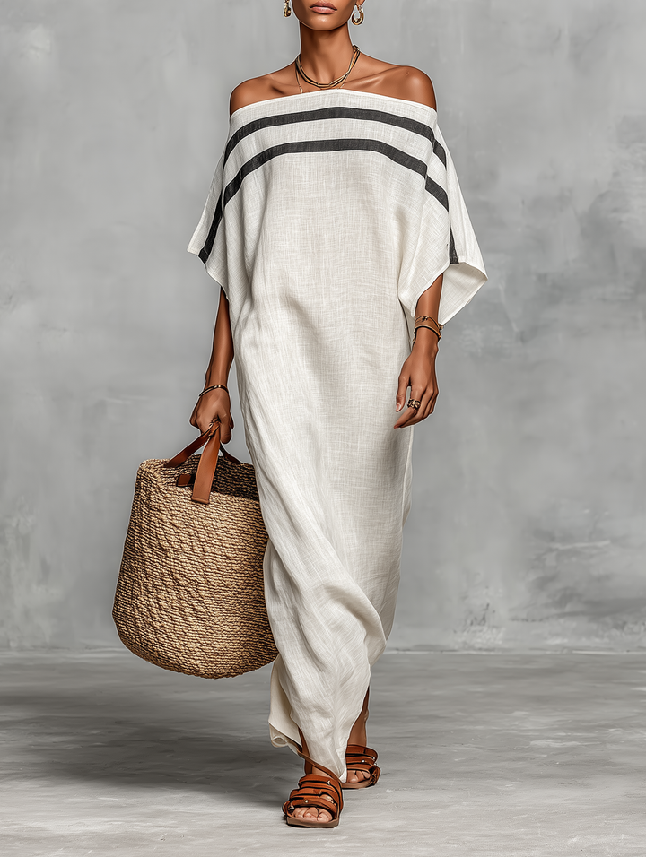 Minimalist linen maxi dress