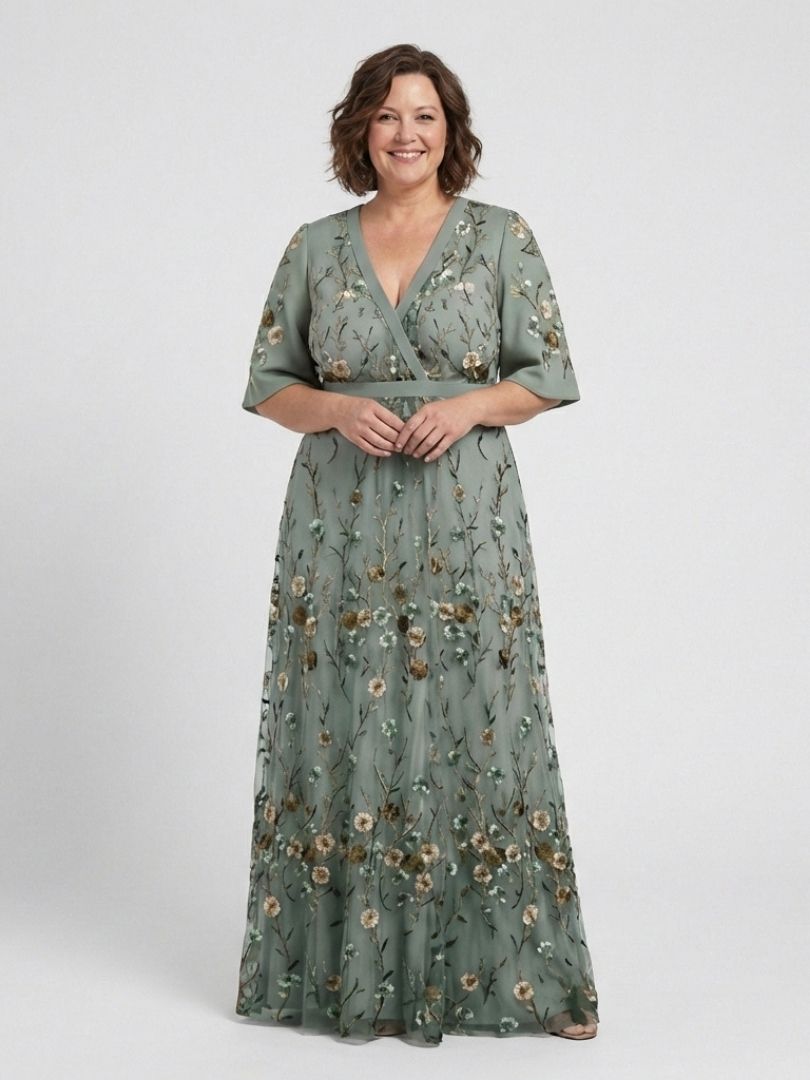 Evade | Floral Tummy-Concealing Maxi Dress