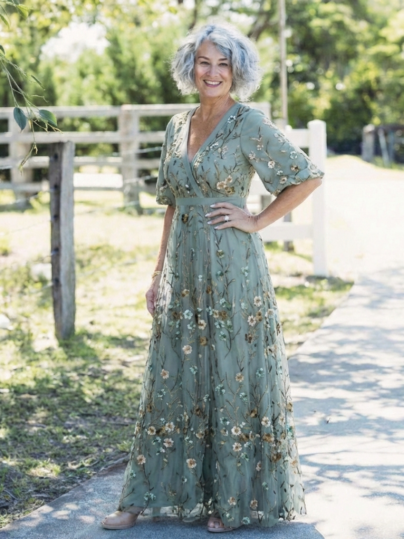 Evade | Floral Tummy-Concealing Maxi Dress