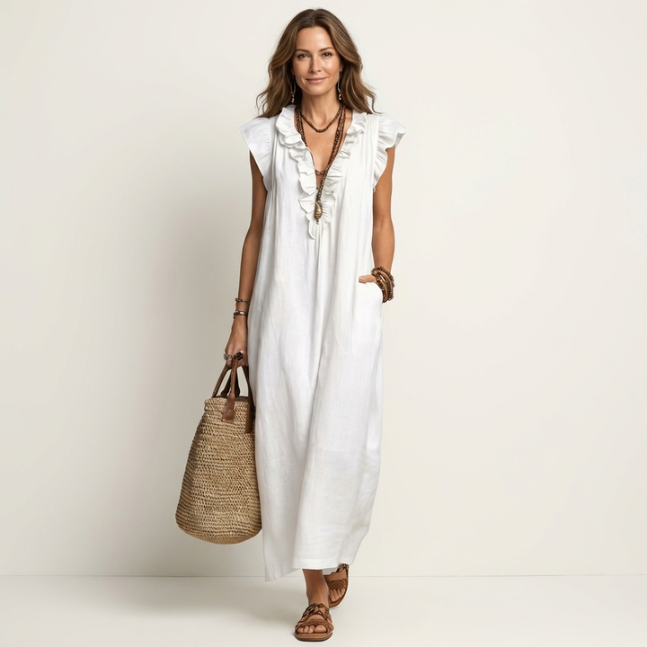 Josette | Tummy Covering V-Neck Dress