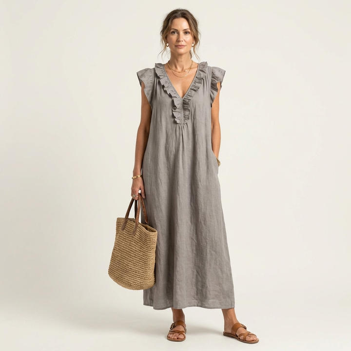 Josette | Tummy Covering V-Neck Dress